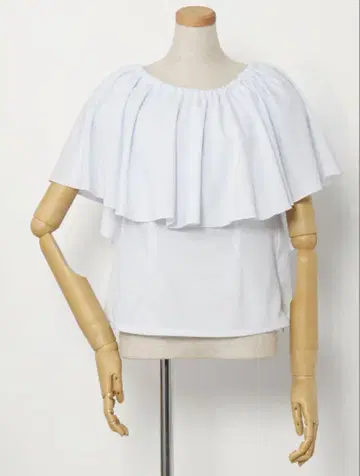 마우나로아 와이드 프릴 셔링 블라우스