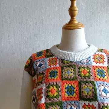 크로셰 니트 꽃 빅 사이즈