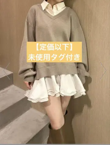 릴리 브라운 lily brown 셔츠 도킹 프릴 미니 원피스