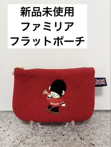 familiar 플랫 펠트 파우치 빨간색
