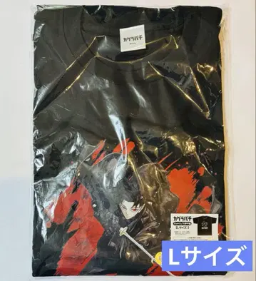 L 사이즈 T셔츠 블랙 카구라바치 롯페이 치히로 치히로 풀컬러 점프