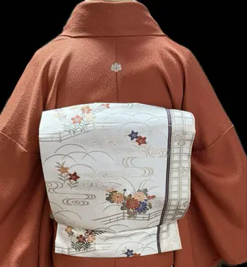나고야 오비 만들기 오태고 타입 기모노용 시치고산 다도 순수 실크