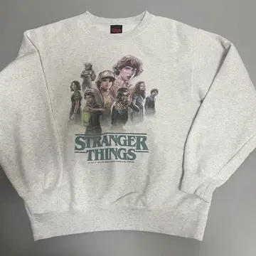 STRANGER THINGS 맨투맨 그레이