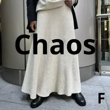 컨디션 최상 Chaos 포흐실크 스커트 실크 100% 맥시 길이 FREE