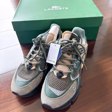 LACOSTE 그린 베이지 스니커즈