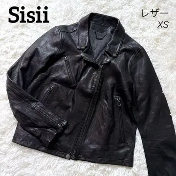 [새상품급] 시시 가죽 자켓 더블 라이더 천연 가죽 여성용 XS 일본제