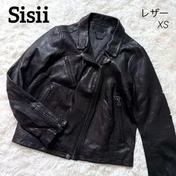 [새상품급] 시시 가죽 자켓 더블 라이더 천연 가죽 여성용 XS 일본제