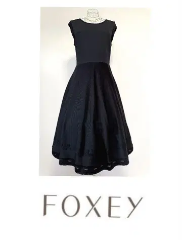 FOXEY 폭시 니트 원피스 블랙 레어 42