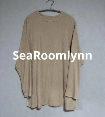 [새상품] SeaRoomlynn 리브 베이지 긴팔 상의