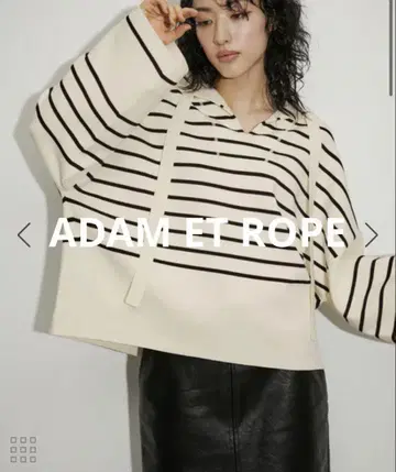 ADAM ET ROPE' 맨투맨 빅 칼라 니트 풀오버