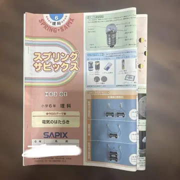 초6학년 사피스 과학 교재