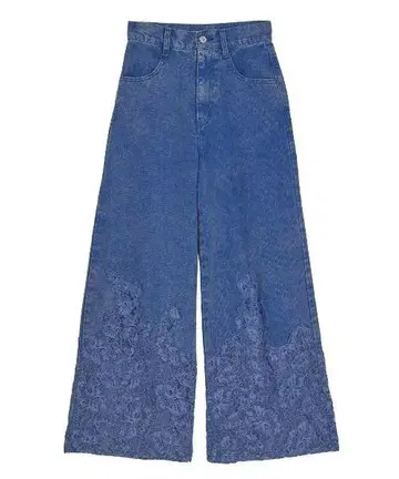 AmeriVINTAGE 레이스 도킹 페이드 데님 팬츠