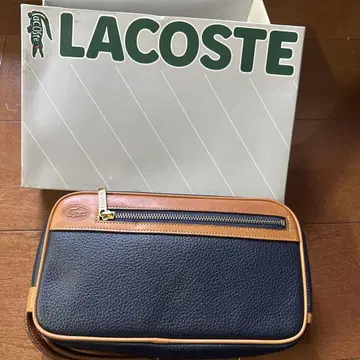 LACOSTE 라코스테 네이비/브라운 클러치백