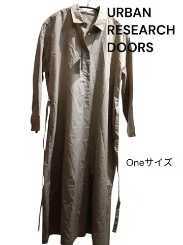 URBAN RESEARCH DOORS 베이지 긴팔 셔츠 원피스