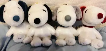 스누피 봉제 인형 키링 4개 세트