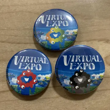 버추얼 만박 캔뱃지 3개 미야쿠미야쿠 오사카 간사이 만박 버추얼 EXPO