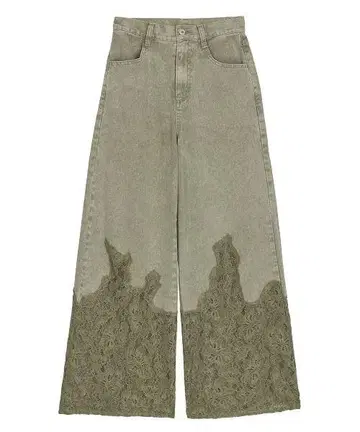 AmeriVINTAGE 레이스 도킹 페이드 데님 팬츠