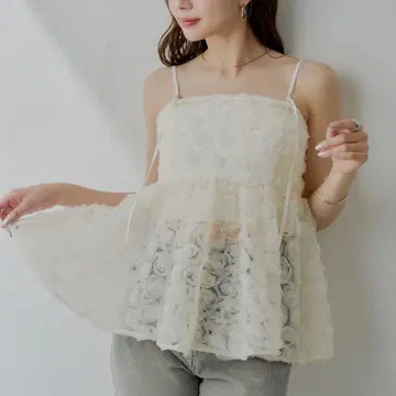 Chico 로즈튤페플럼블라우스