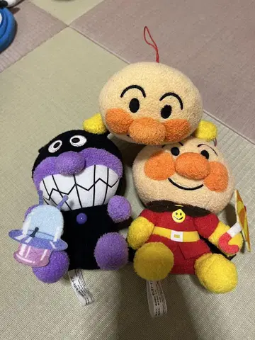 호빵맨 봉제 인형 세트 약 10cm