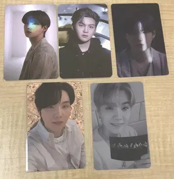 BTS SUGA PROOF 럭키 드로우 트레이딩 카드 5장 묶음 판매