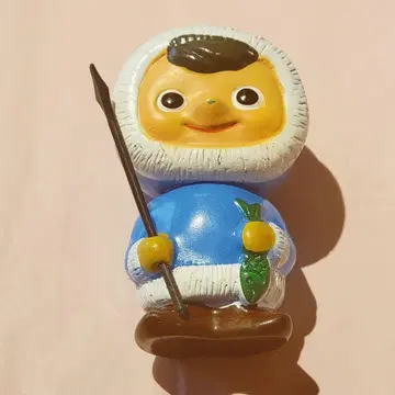 후지은행 저금통 쇼와 레트로 소프트 비닐 앤티크 인형