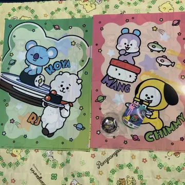 쿠라스시 BT21 콜라보 클리어 파일 2점