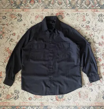 90s IZOD 워크 체크 B.D 셔츠 네이비 M