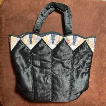 새상품급 패치워크 새틴 토트백