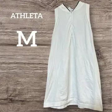 ATHLETA 슬리브리스 하이넥 M 화이트