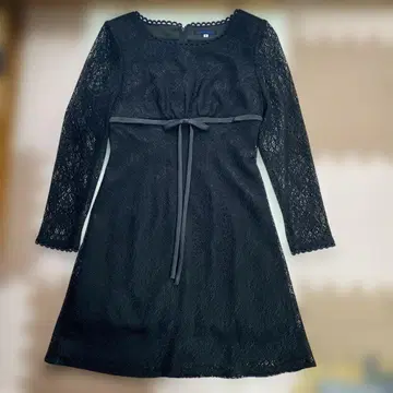 여성용 원피스 관혼상제 세미 포멀 블랙 레이스