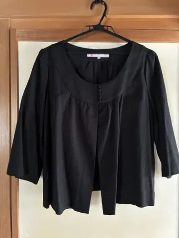 MELROSE 노카라 자켓 블랙