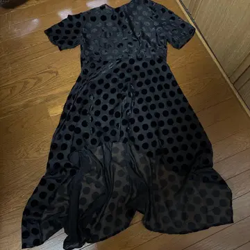 ZARA WOMAN 도트 무늬 블랙 원피스 M