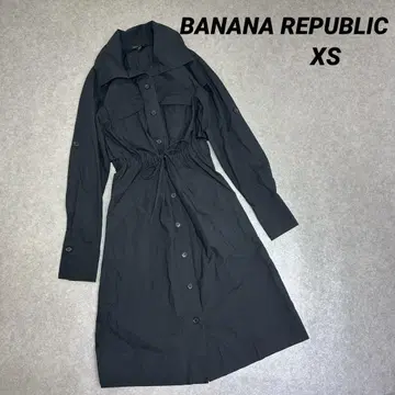 BANANA REPUBLIC 트렌치 백 셔츠 원피스 XS 블랙
