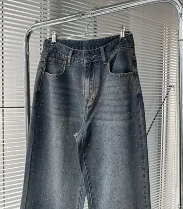 큐빅 데님 팬츠