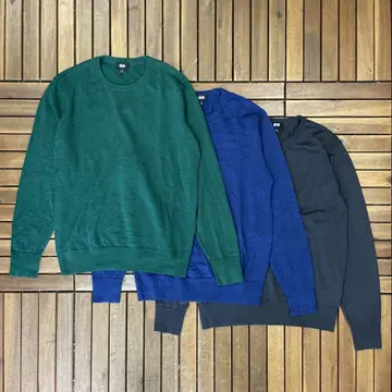 새상품급 UNIQLO 유니클로 메리노 크루넥 스웨터 3개 세트