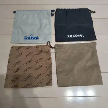 [레어] 올드 다이와 Daiwa 릴 케이스 4개 세트 주머니
