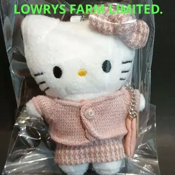 LOWRYSFARM 산리오 헬로 키티 토이 키링 트위드 원단