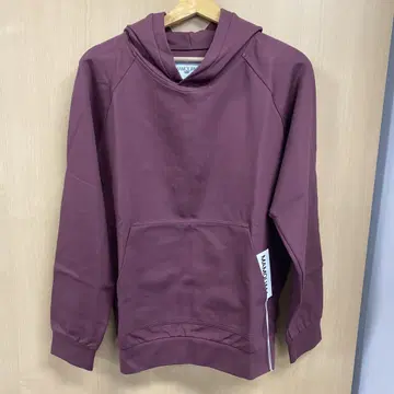 MAMQUAM 버건디 후드 부착 후드티