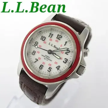L.L.Bean 쿼츠 손목시계 실버/레드