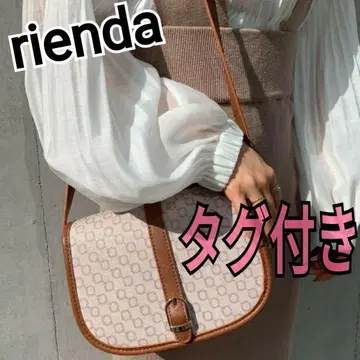 [택 포함] rienda r 모노그램 숄더백 마카담 무늬