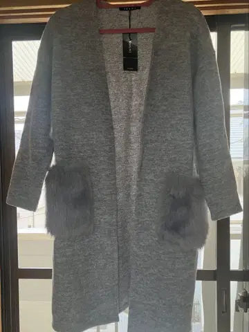 INGNI*롱 가디건*퍼 포켓*미사용 새상품 택 포함*노카라