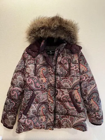 ETRO 페이즐리 무늬 퍼 다운 자켓