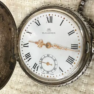 [ 초레어 ] Bucherer 부페라 회중시계 화이트 다이얼 수동 와인딩