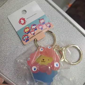 오사카 간사이 만박 산리오 미야쿠미야쿠 폼폼푸딩 클리어 키링
