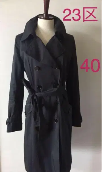 새상품급! 23구 블랙 트렌치코트 40 가을/겨울 트렌치코트