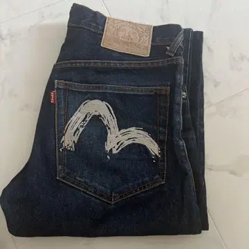 EVISU 스트레이트 데님 다크 블루