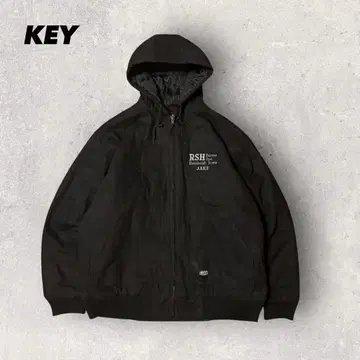 [ KEY ] 액티브 자켓 덕지 안감 퀼팅 블랙 XL 기업 로고i
