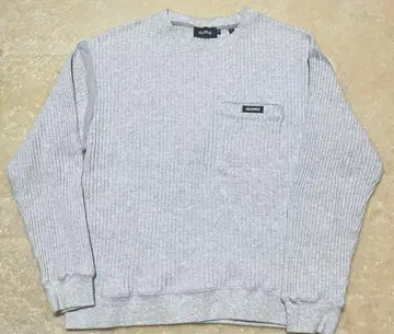 XLARGE 그레이 리브 스웨터 M