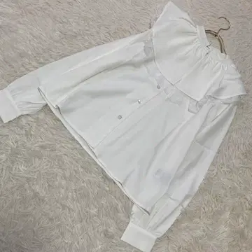 [새상품급] MichelMacaron 블라우스 화이트 XS 레이스 오피스