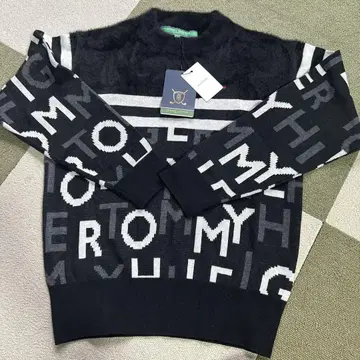 택 포함 TOMMY HILFIGER 블랙 스웨터 S 사이즈